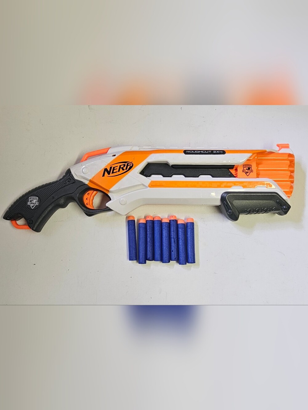 Nerf N-Strike Elite Rough Cut 2x4 Blaster Darts Included Preowned
